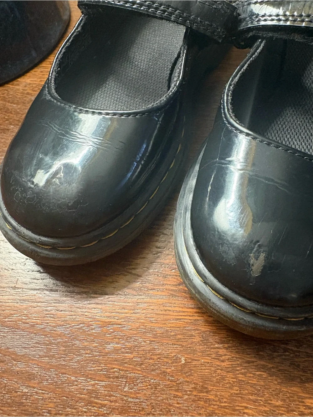 Dr. Martens Kids Black Patent Leather Mary Jane Shoes